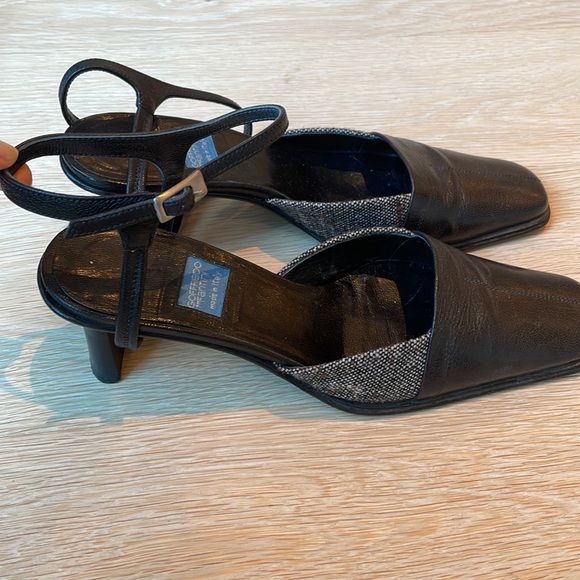 Goffredo Fantini Leather and Tweed Mule - Picture 4 of 11